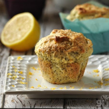 Lemon Poppyseed Jumbo Muffins, GF